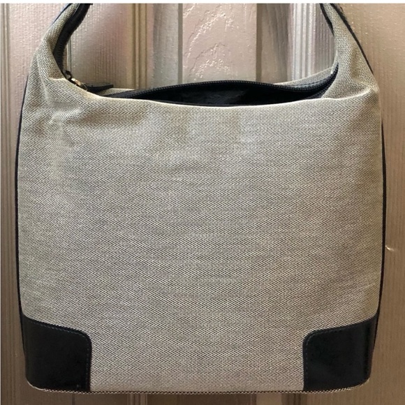 Gucci AUTHENTIC Vintage Neutral Canvas Leather Trim Shoulder Bag - Picture 5 of 7